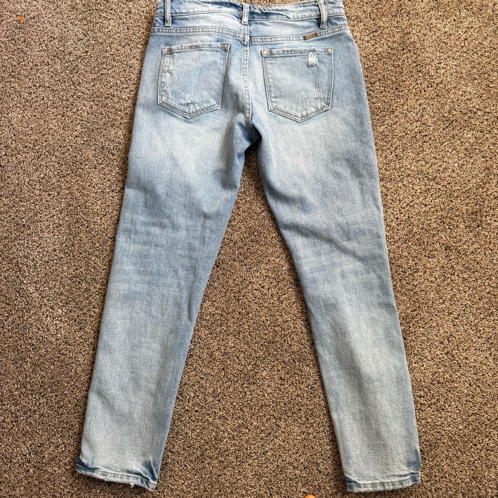 KanCan Distressed Skinny Jeans Light Wash Stretch Denim Size 26 - Picture 4 of 5